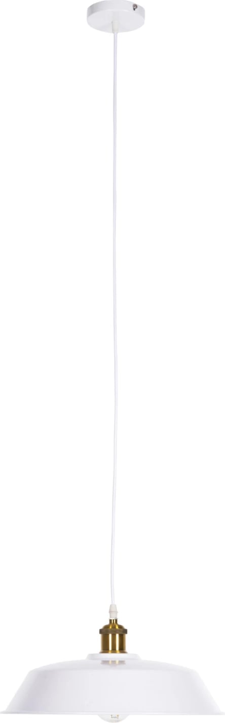 Llambë varëse tavani, FH4174.02, metal i bardhë, detaj i artë në majë, Φ35,5x116H cm