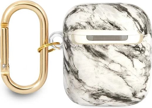 Mbështjellës Guess GUA2HCHMAG për AirPods 1/2, Marble Strap Collection, Gri