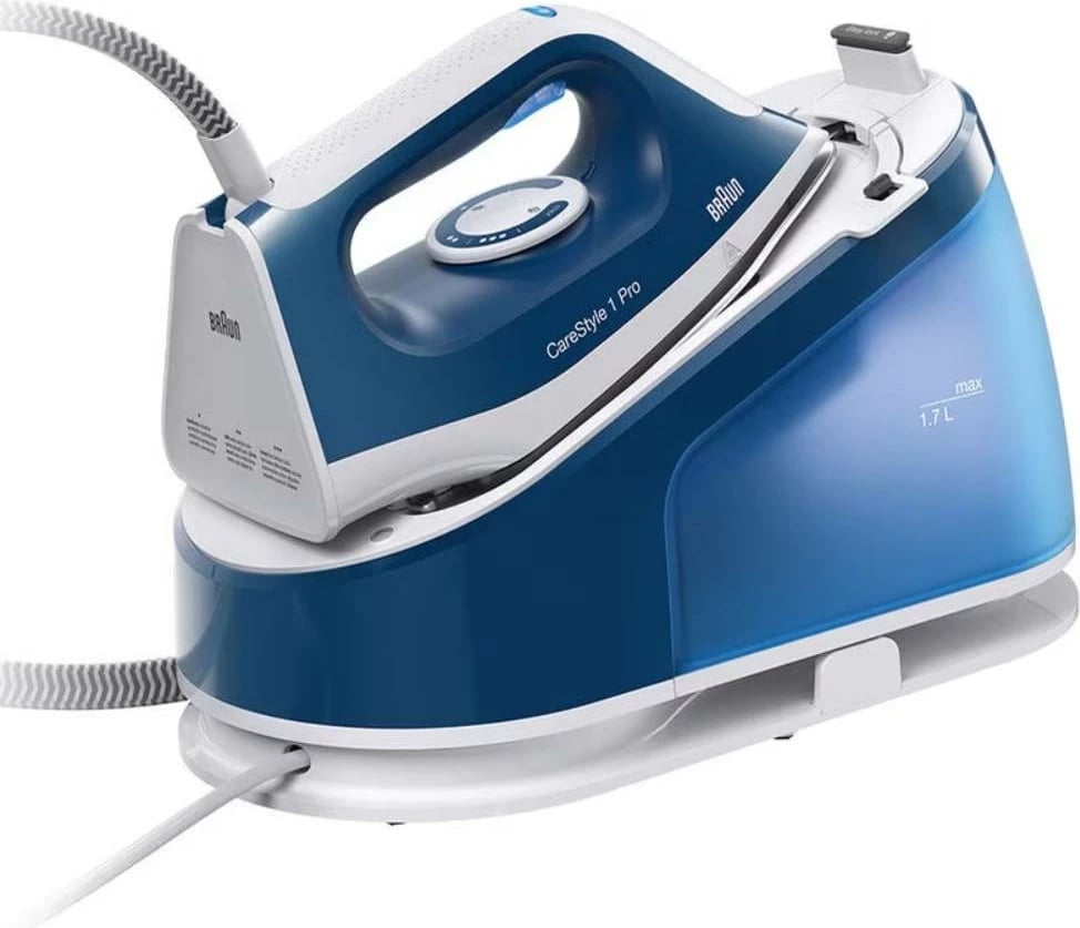 Hekur me stacion avulli, Braun, IS1512BL CareStyle 1 Pro, 2200W 6 bar, depo 1.7L, blu
