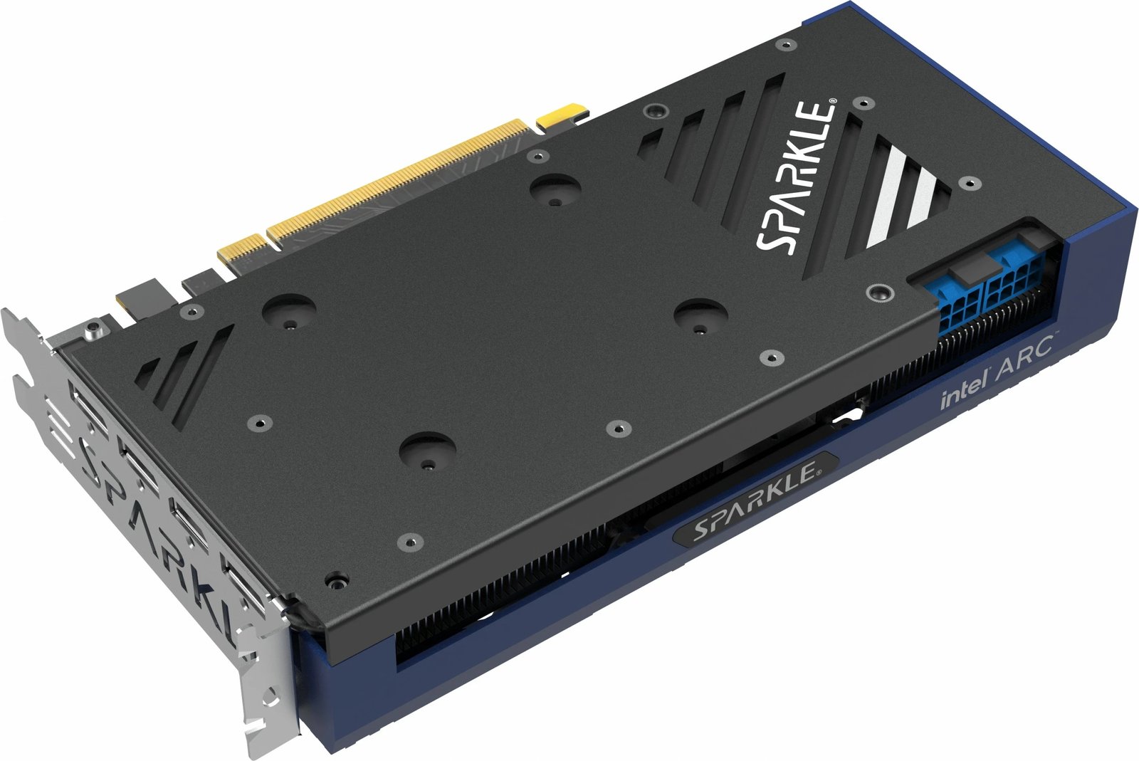 Kartelë grafike Sparkle Intel Arc A750 ORC OC Edition, 8 GB, GDDR6, PCI Express x16 4.0, e zezë, blu, argjendtë