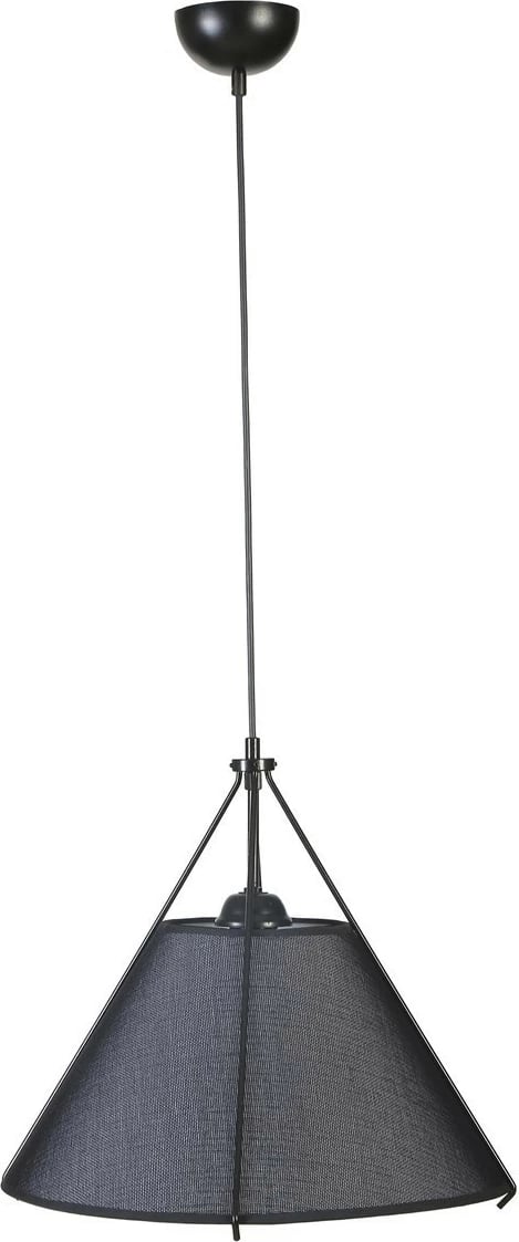 Llambë tavani Opviq, trup metalik, kapak prej tekstili, e zezë, 40x70cm