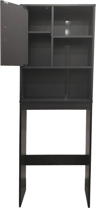 Dollap për lavatriçe, ngjyrë antracit, Tazien, 60x24x168.5cm