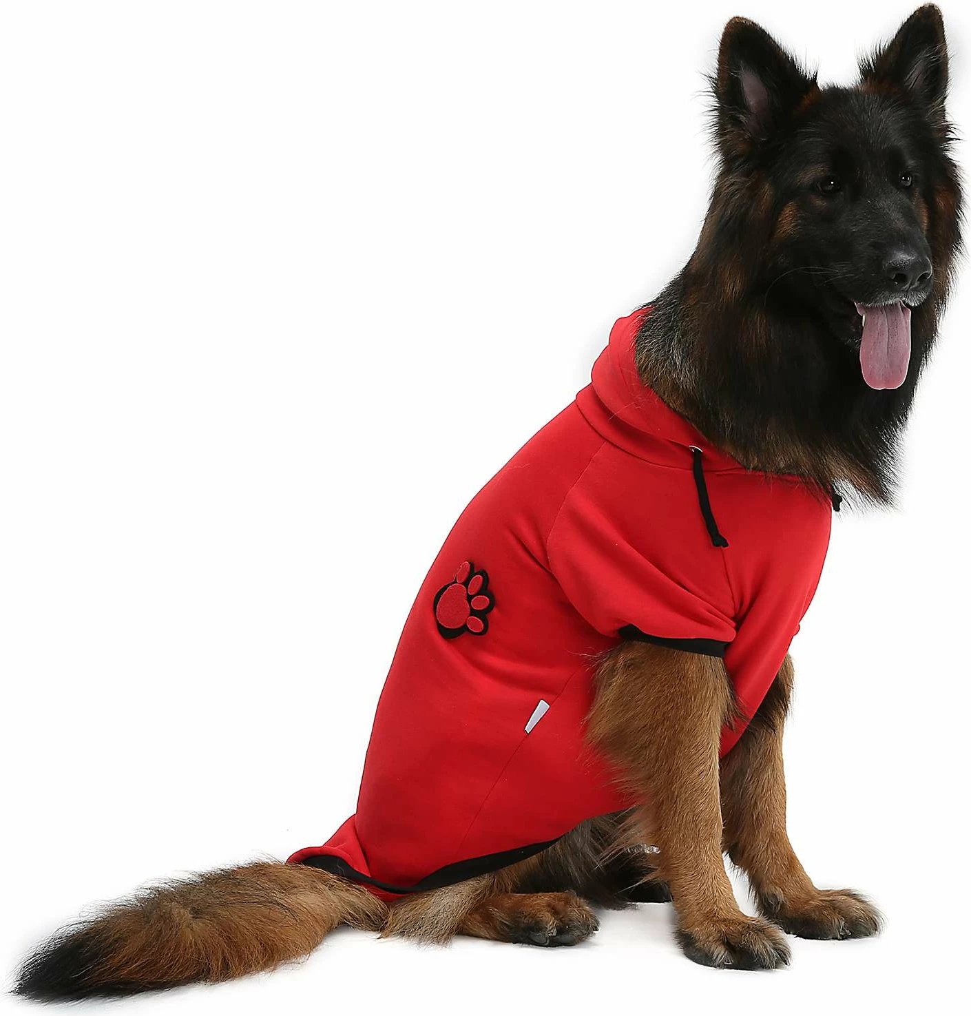 Bluze me kapuç për qen, ngjyrë e kuqe, Paws & Whiskers, 3XL