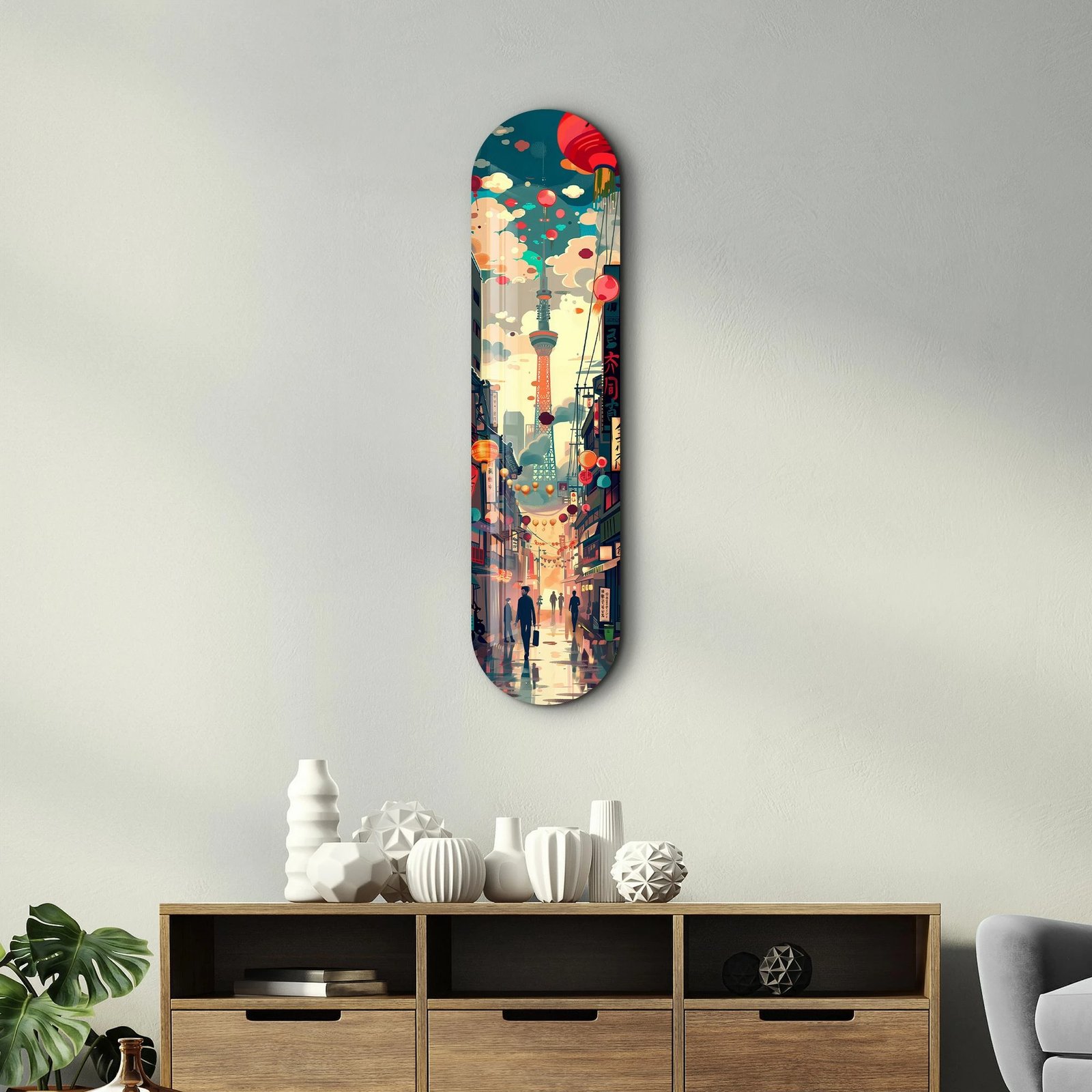 Pikturë dekorative prej xhami të temperuar, Wallity, Tokyo