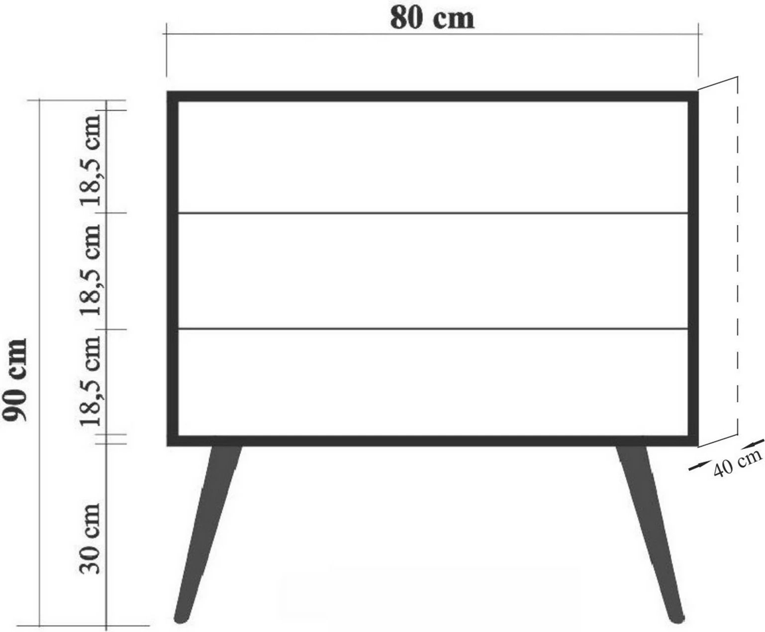 Komodë Hanah Home, City Trio Desert
