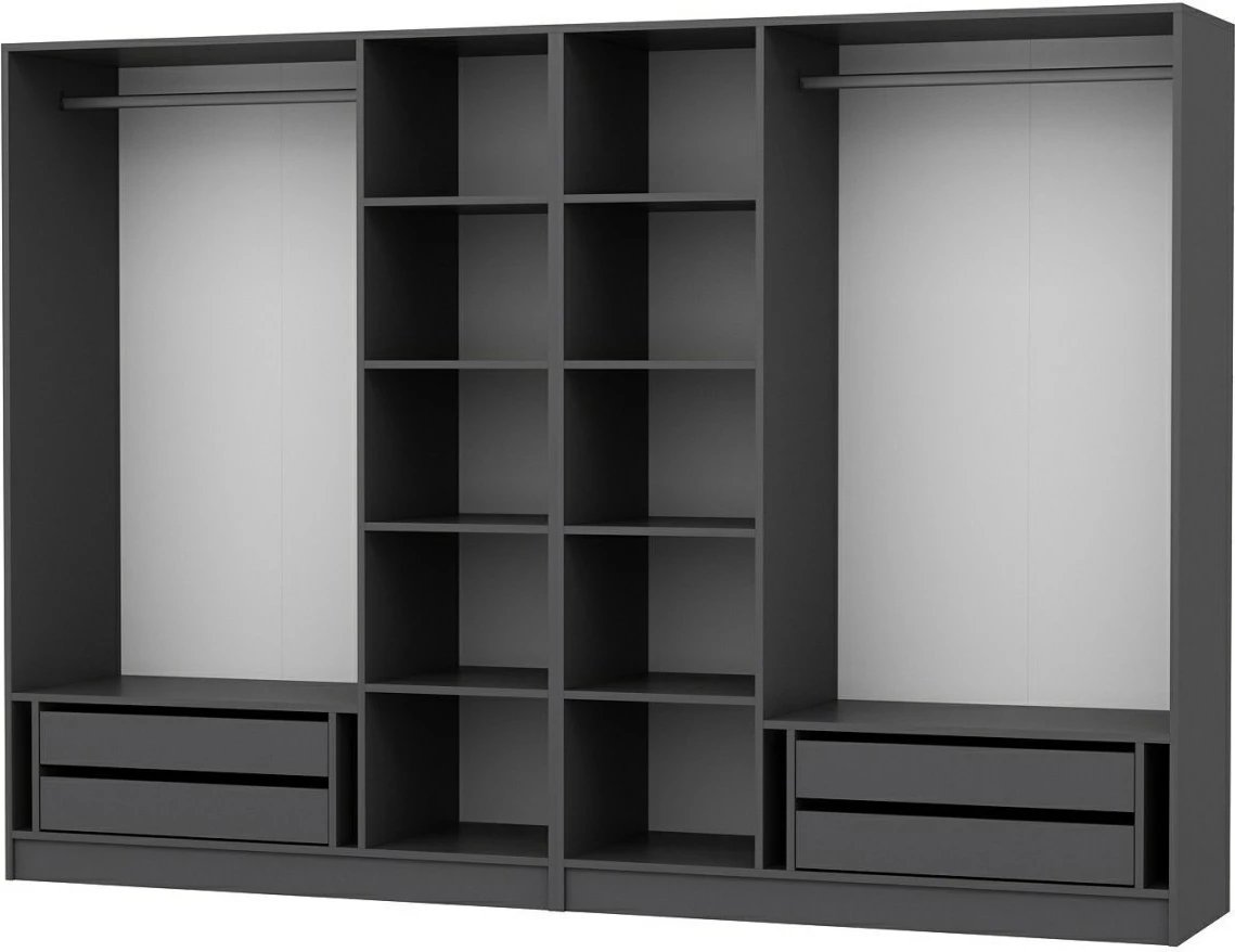 Dollap për dhomë gjumi, ngjyrë antracit, Skye Decor, 5044