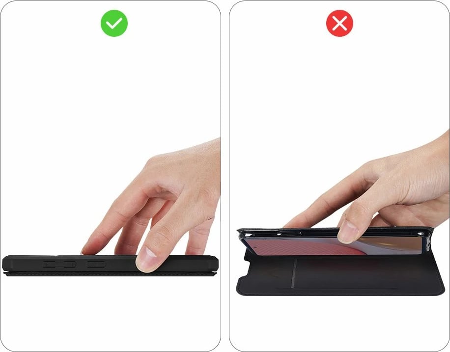 Mbështjellës Dux Ducis Skin X për Samsung Galaxy A72, me kapak, i zi