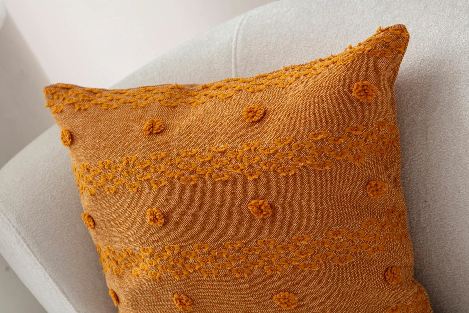 Jastëk dekorativ portokalli, Evila Originals, Tuffet - Orange v5, 43x43cm