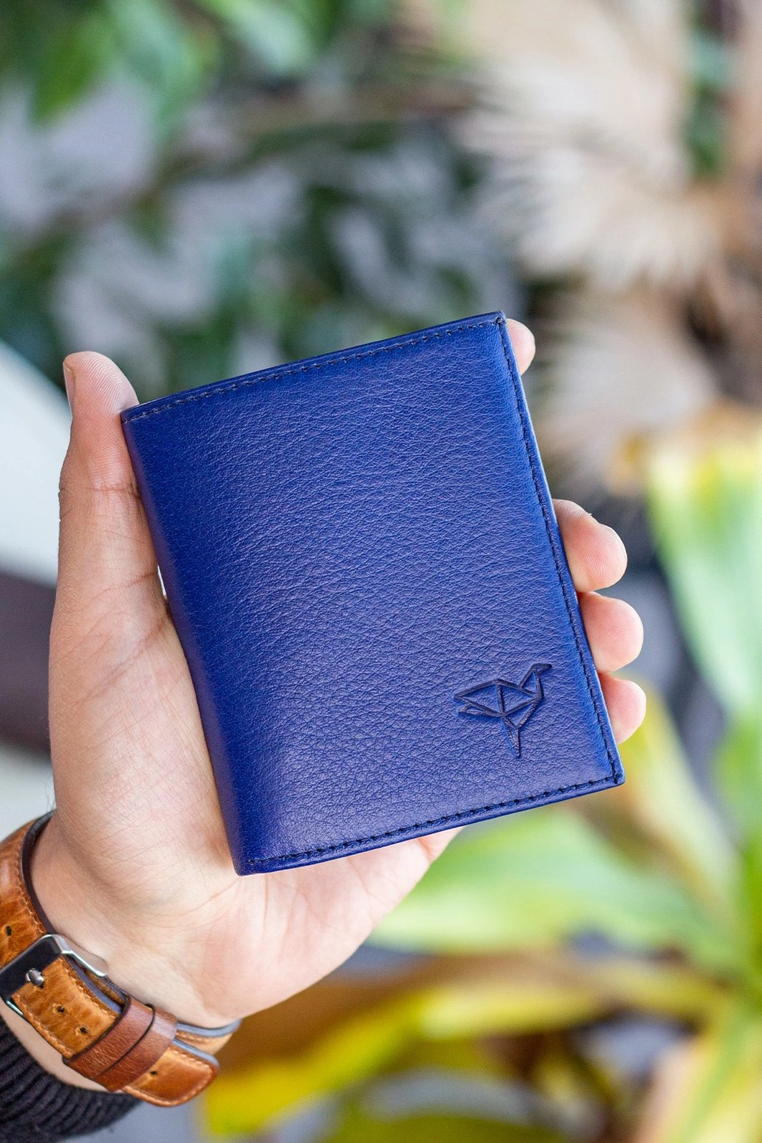 Portofol për burra, lëkurë origjinale, ngjyrë blu e errët, Zoozie Bags Dortmund