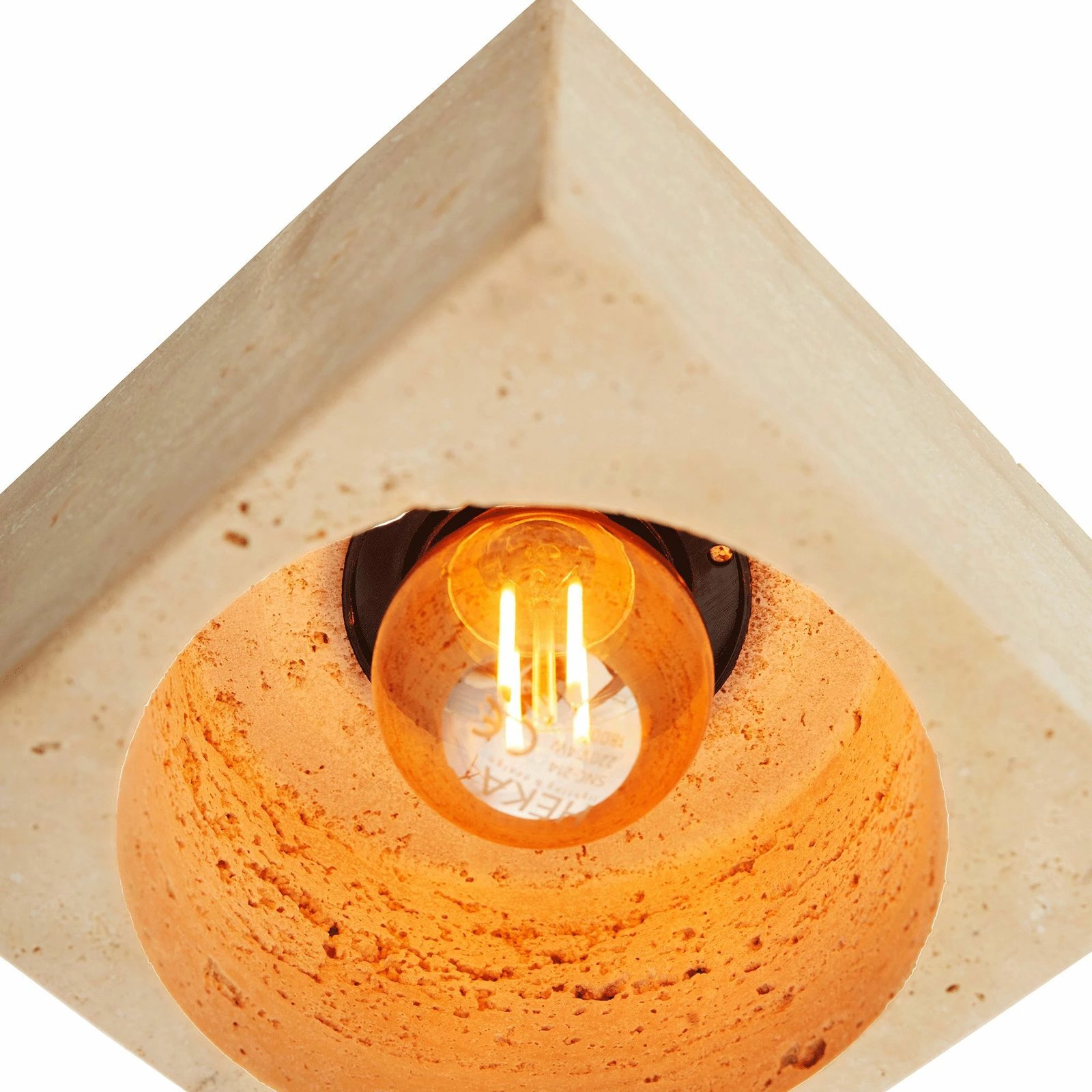 Llambë tavani prej druri, Opviq, Suala, ngjyrë arre dhe bezhë