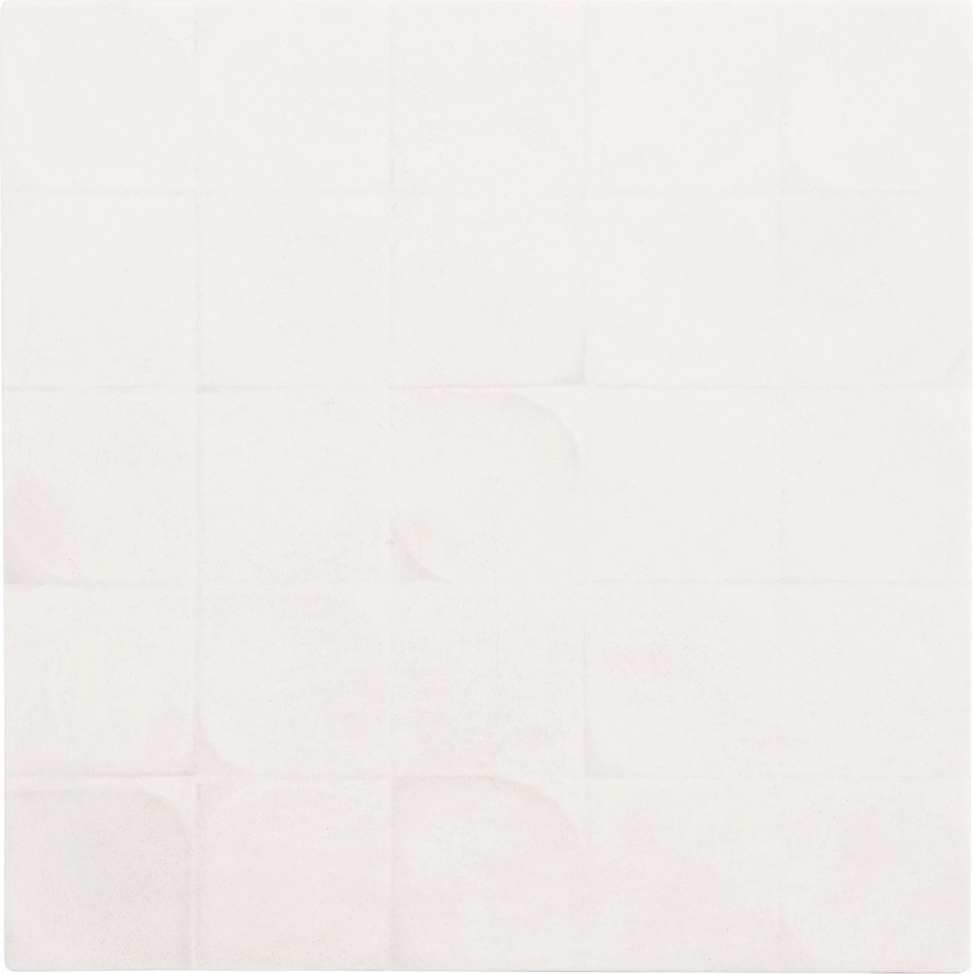 Panel dekorativ për mur, seri katrore Santorini, FH4516, MDF, ngjyrë e bardhë e zbehtë, 80x4.5x80 cm
