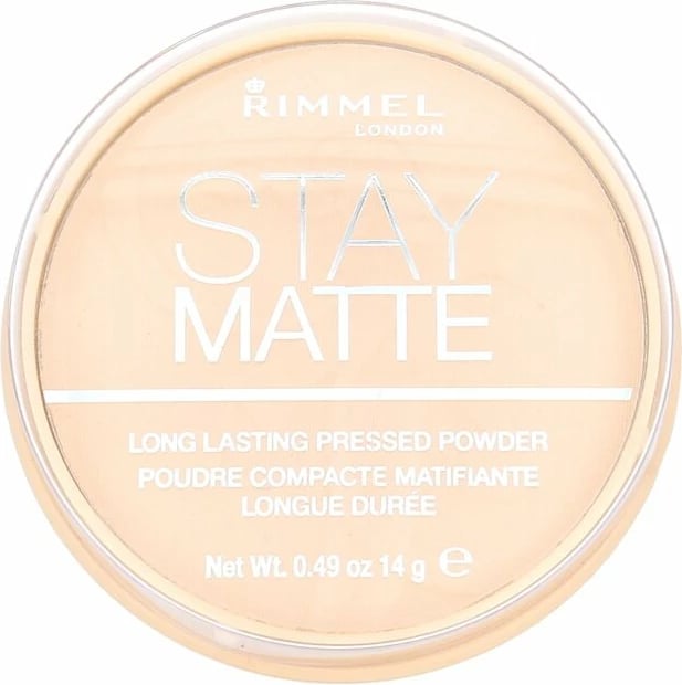 Pudër për femra Rimmel London Stay Matte 001 Transparent, 14g