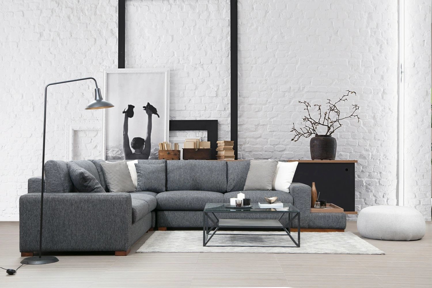 Këndare Loop 5, ngjyrë antracit, set me 5 pjesë