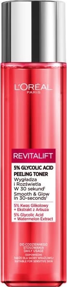 Tonik eksfoliues për fytyrë L'Oreal Paris Revitalift për femra, 180ml