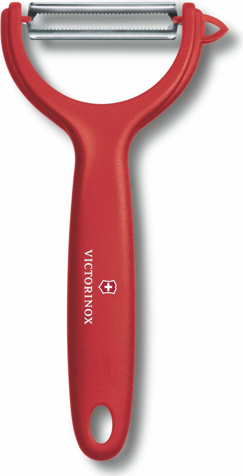 Qëruese domatesh dhe kiwi  me çelik inox të vogël të valëzuar Victorinox, e kuqe 