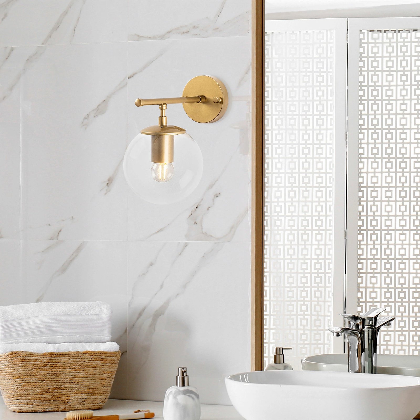 Llambë muri Opviq, Roe - 10720, ngjyrë ari me shkëlqim