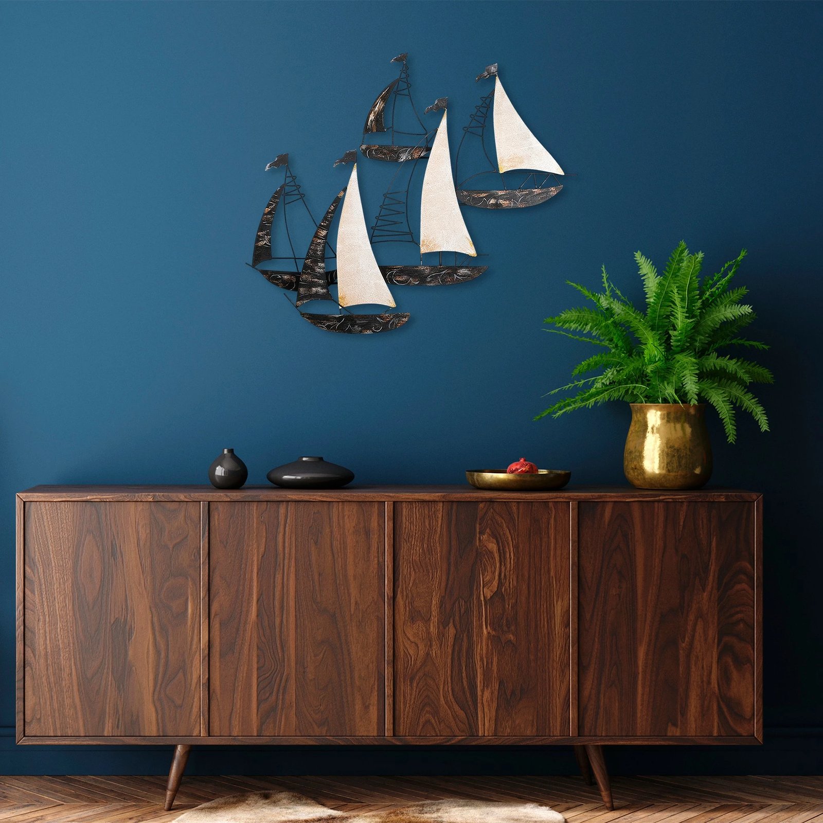 Aksesor dekorativ metalik për mur, Wallity, Kadırga