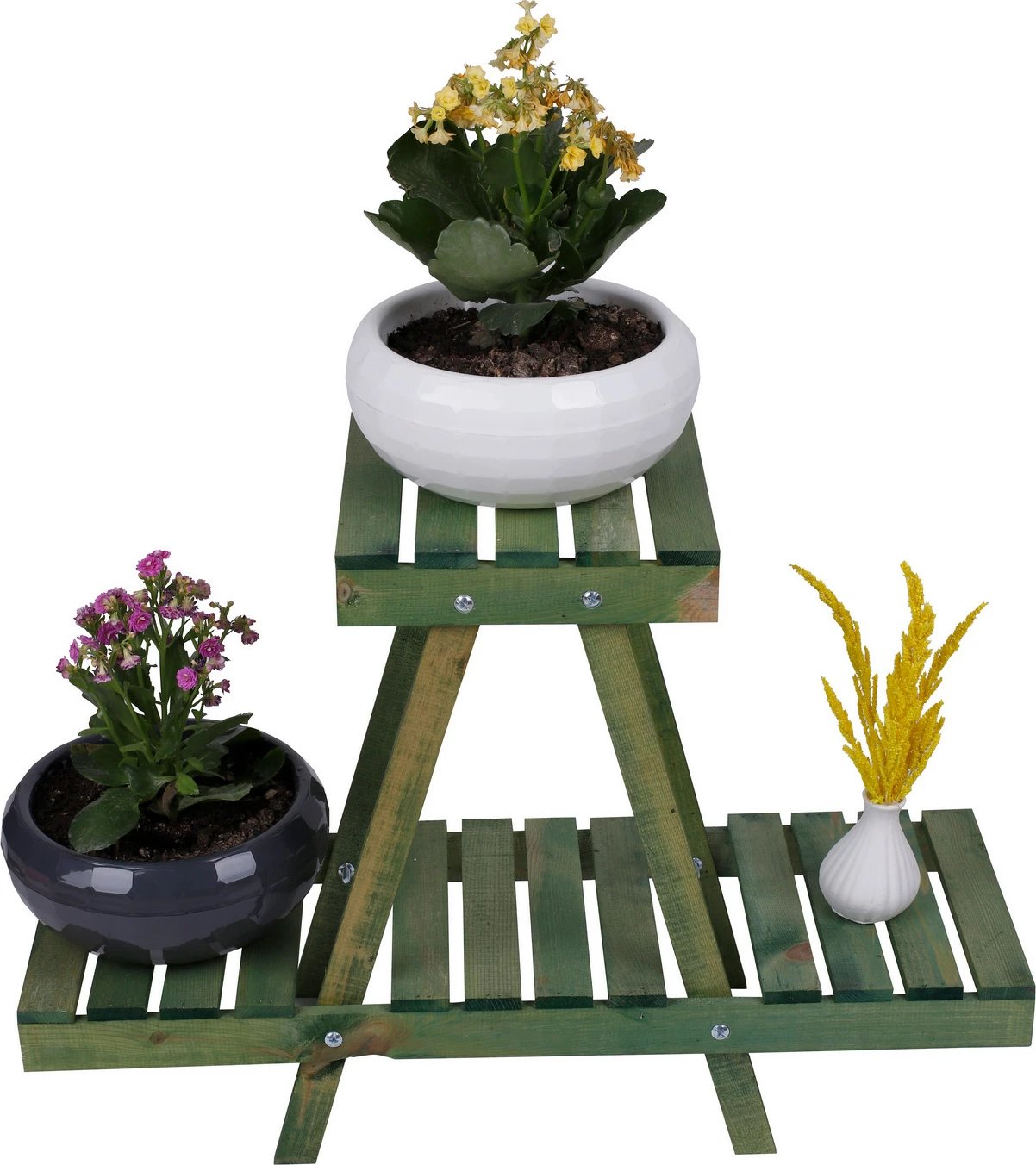 Jardiniere druri, dizajn i veçantë, ngjyrë e gjelbër, 50x70x24cm