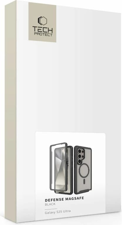 Mbështjellës Tech-Protect Defense MagSafe për Samsung Galaxy S25 Ultra, i zi