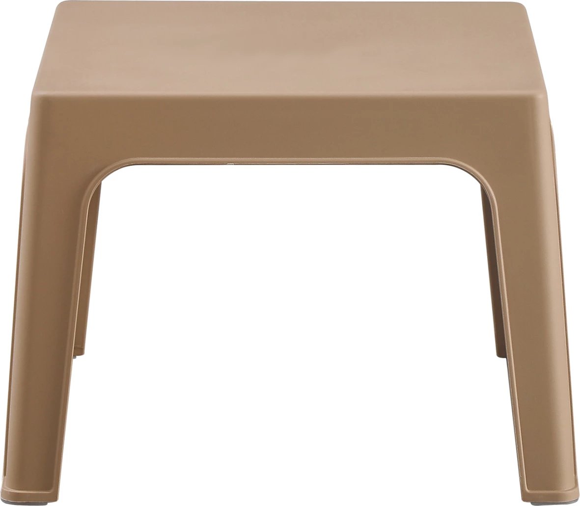 Tavolinë e ulët katrore SLEEK, polipropilen, ngjyrë kapuçino, FH6371.03, 49.5x49.5x40cm