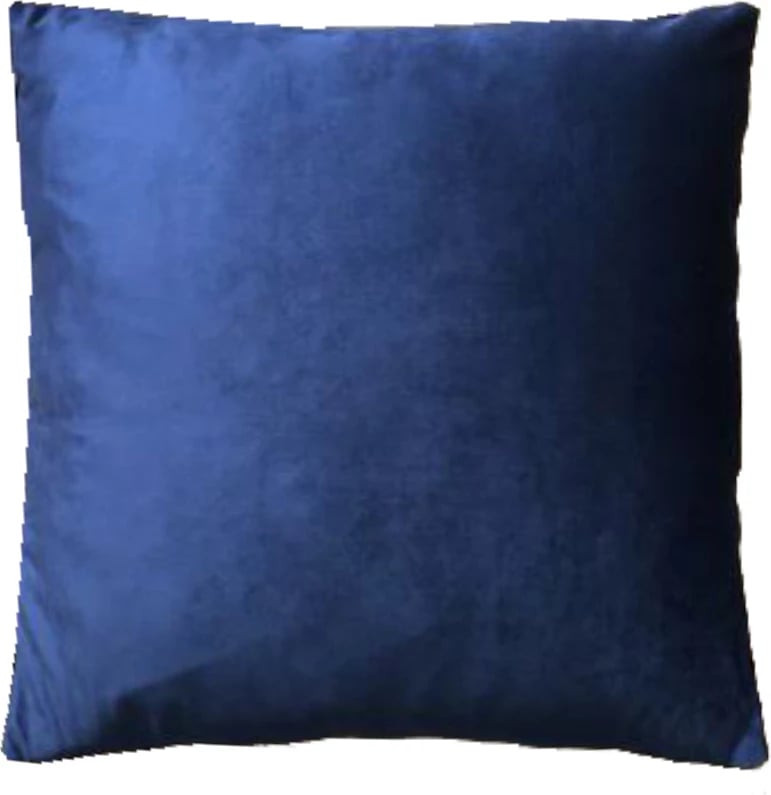 Jastëk dekorativ Relief, kadife blu, 45x45cm