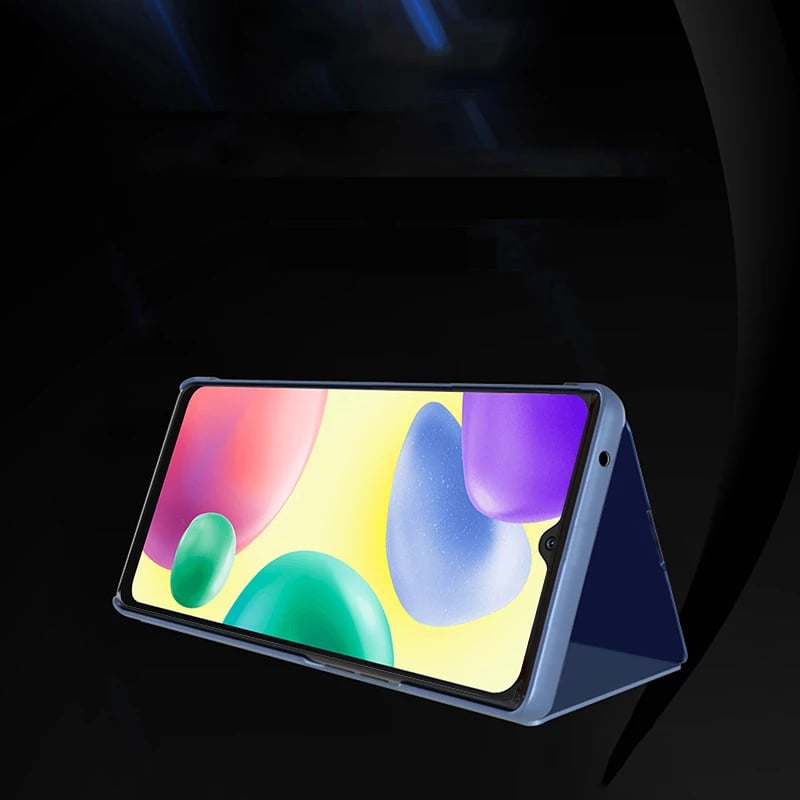 Mbështjellës Hurtel Clear View Case për Xiaomi Redmi 10C, me kapak, e zezë