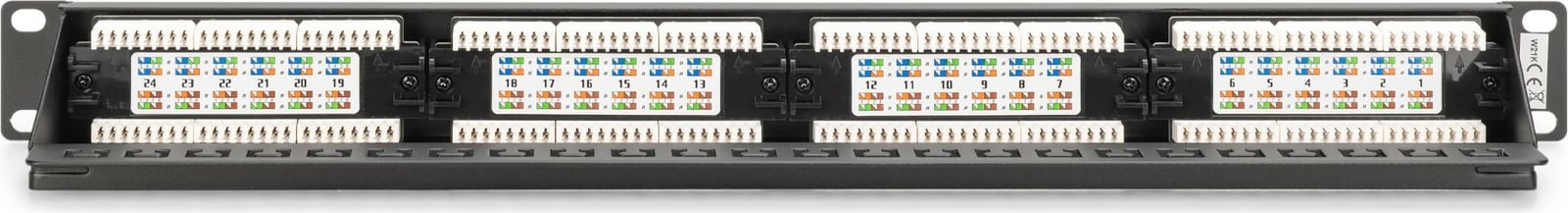 Patchpanel Digitus 24-port Cat6, 1U, i zi