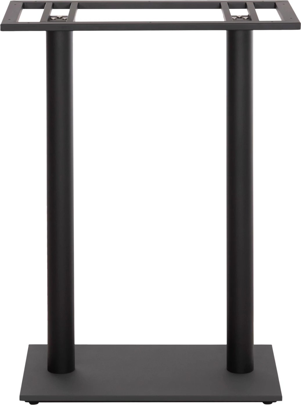 Bazë për tavolinë bar, dy këmbë, metal, ngjyrë e zezë, 80x40x108H cm
