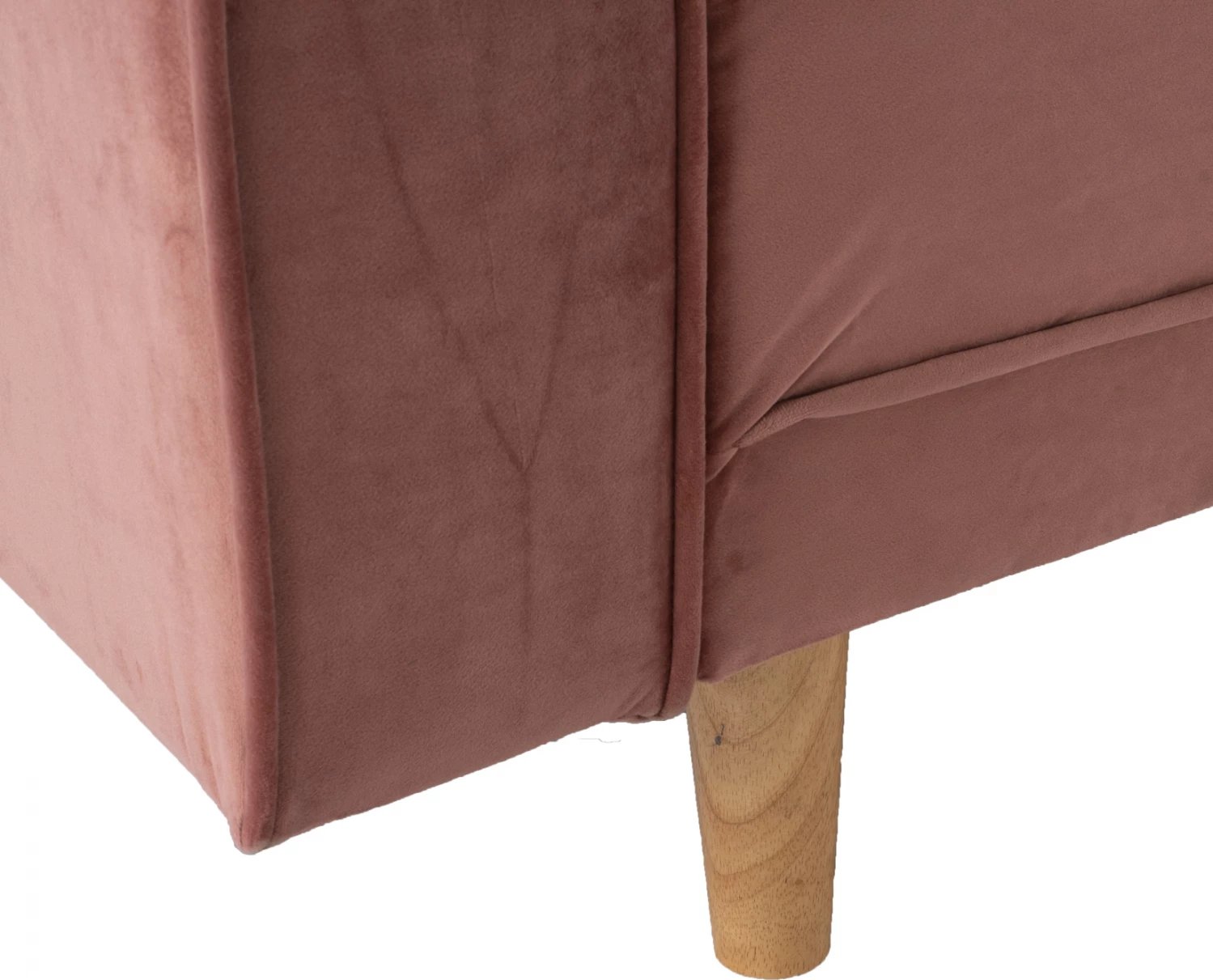 Divan shtrat Salvador FH3150.12 kadife rozë e pluhurosur 224x88x84 cm