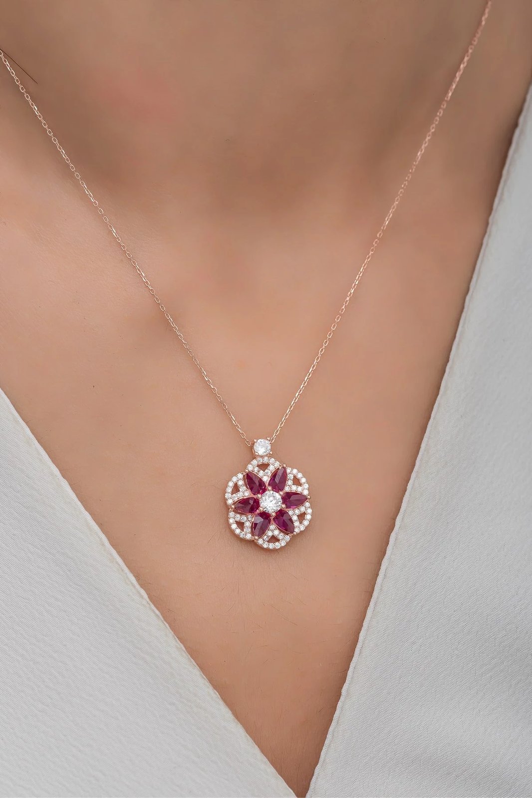 Varëse argjendi Jumeon, NRZ99549, ngjyrë rozë e artë, fuchsia, e bardhë