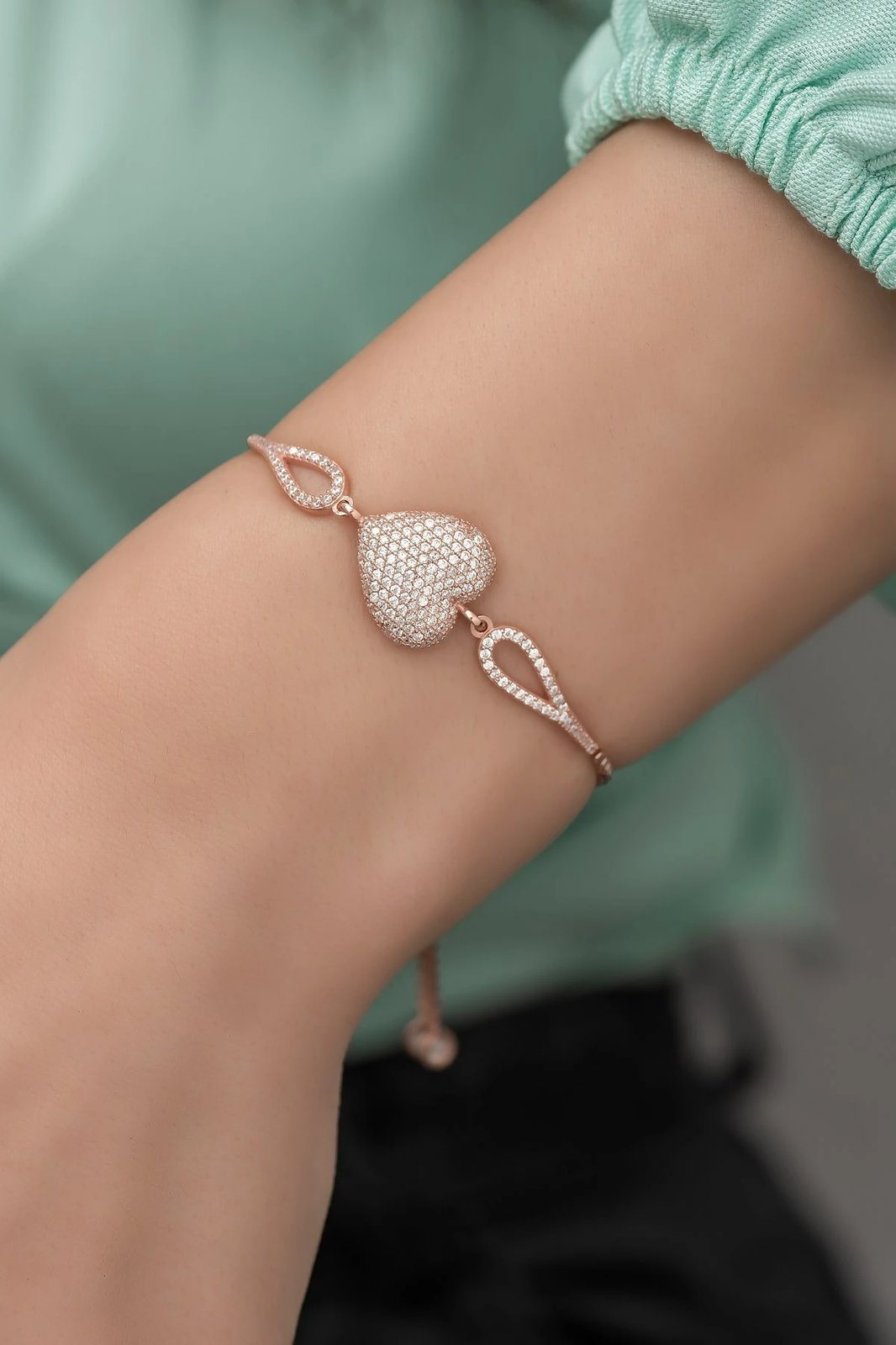 Byzylyk argjendi Jumeon, ngjyrë rozë e bardhë, NRZ99307