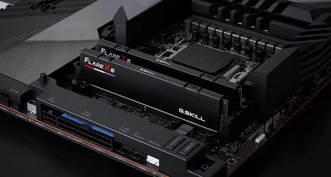 RAM Memorje G.SKILL Flare X5, 4x48GB, DDR5, 6000MHz, CL28, për AMD, e zezë