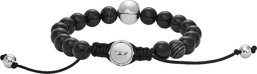 Byzylyk për meshkuj DIESEL JEWELS STEEL, i zi