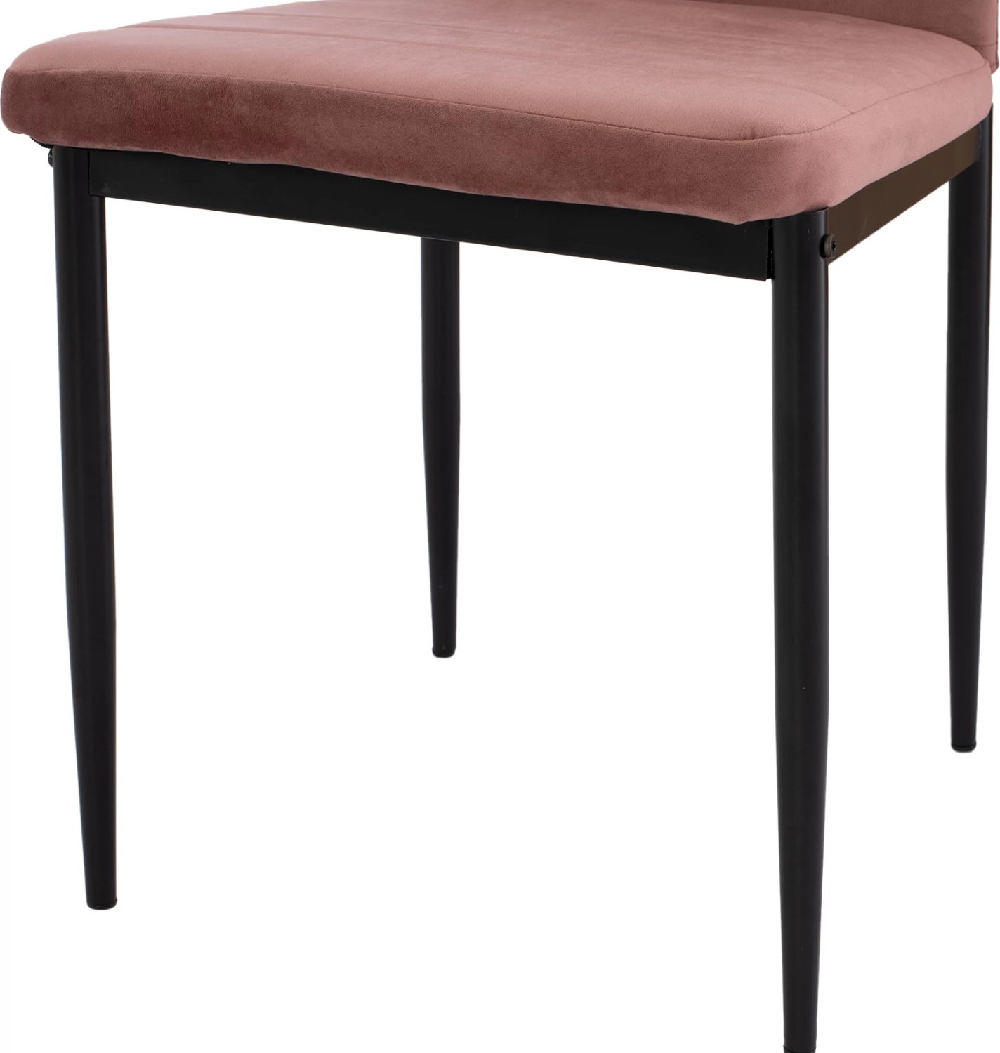 Karrige metalike FH0037.32, kadife rozë e zbehtë, me kornizë metalike, set prej 4 copash