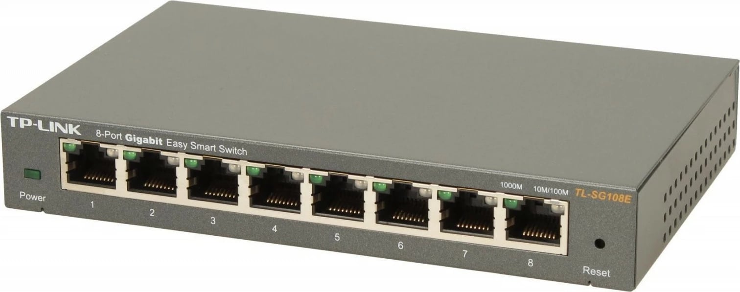 Switch TP-LINK TL-SG108E, 8 porta, Gigabit, Slim