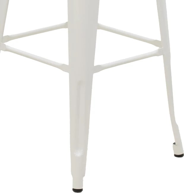 Karrige për bar me shpinë Utopia metalike e bardhë 42x42x97cm