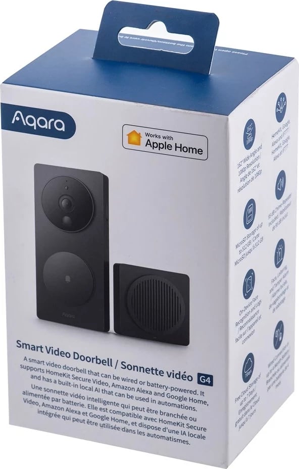 Zile dere me video Aqara SVD-C03, WiFi, Homekit, E zezë