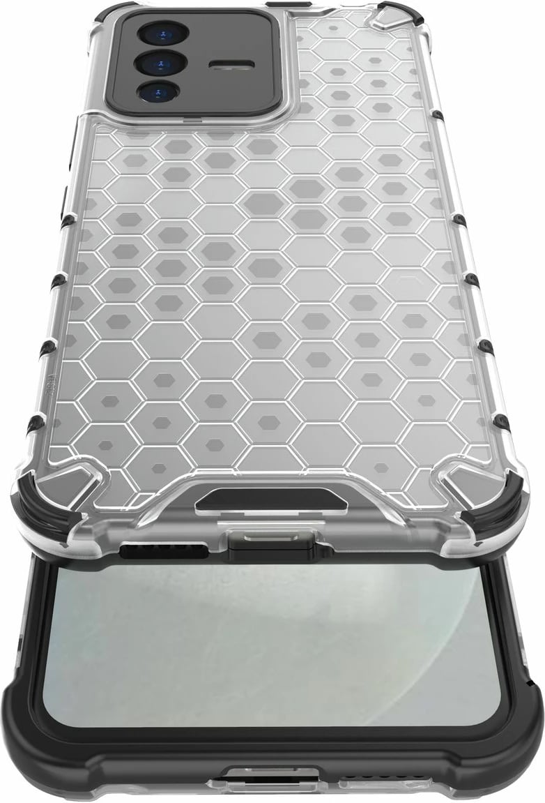 Mbështjellës Hurtel honeycomb për Vivo V23 5G, i zi Mbështjellës Hurtel honeycomb për Vivo V23 5G, i zi