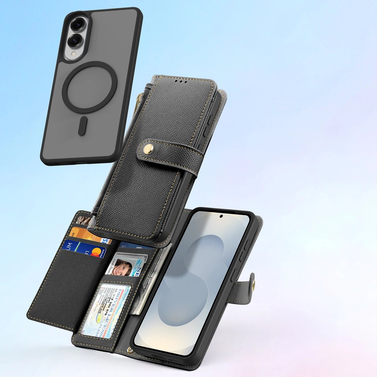 Mbështjellës Dux Ducis Lava për Samsung Galaxy S25 Edge, me MagSafe, i zi