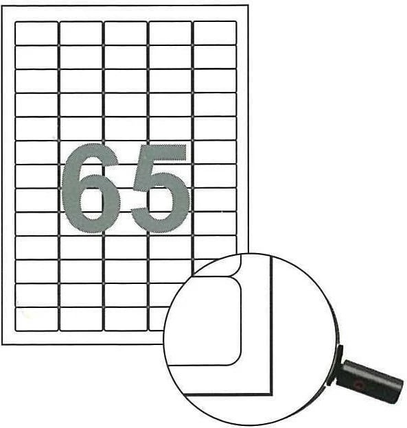 Etiketa vetëngjitëse Fleks NEXT 38.1x21.2mm 65/φ 100φ A4, të bardha