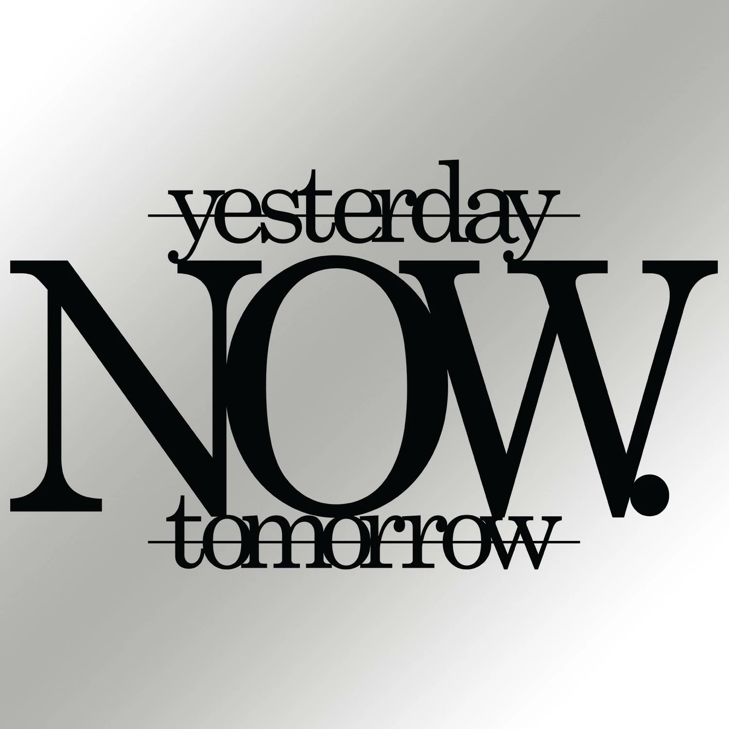 Aksesor dekorativ metalik për mur, Wallity, Now, ngjyrë e zezë, 52x30cm