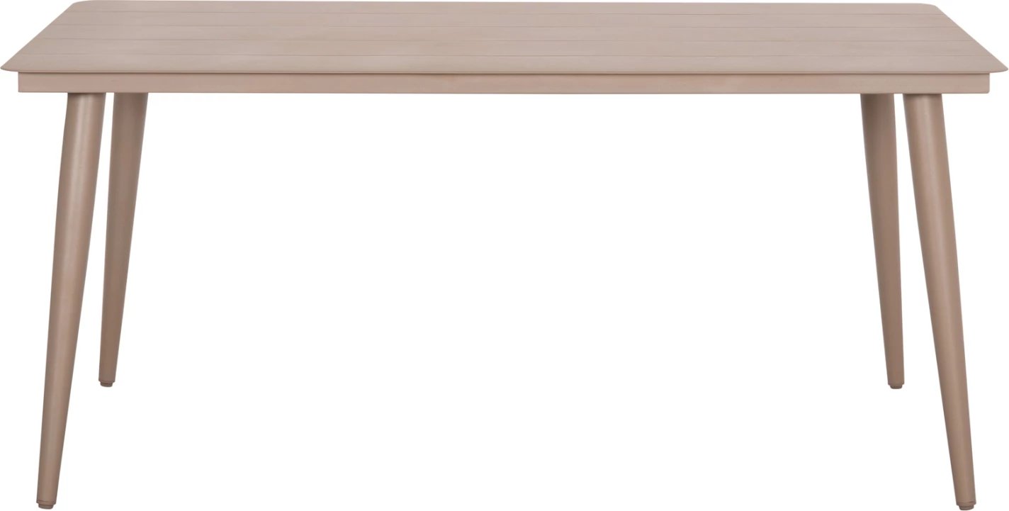 Tavolinë drejtkëndëshe ngrënieje alumini, ngjyrë kapuçino, HIGER FH6291.04, 160x90x78cm