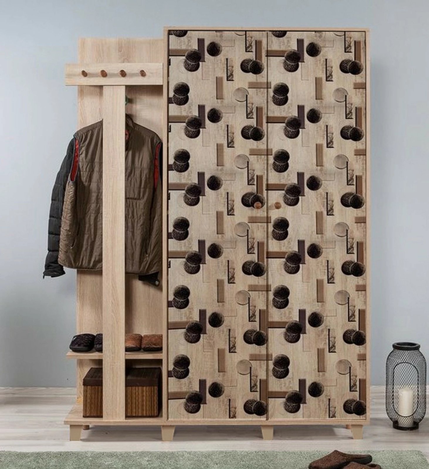 Stendë korridori, ngjyrë lisi Sonoma, Skye Decor Garmanto 135-522