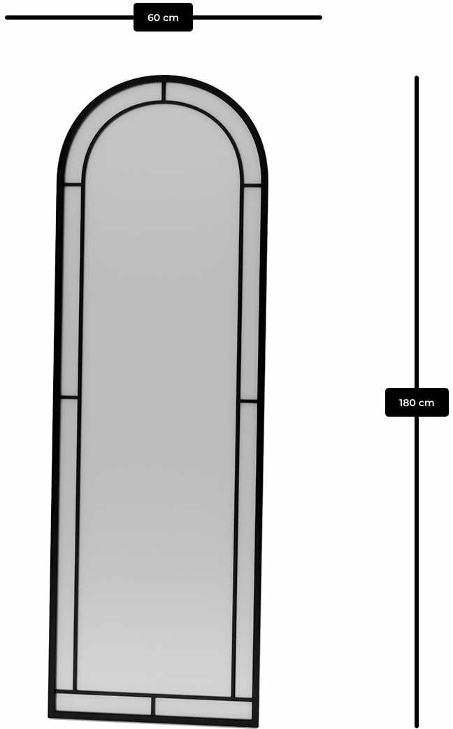 Pasqyrë Cheval, ngjyrë e zezë, Skye Decor, 60x180cm