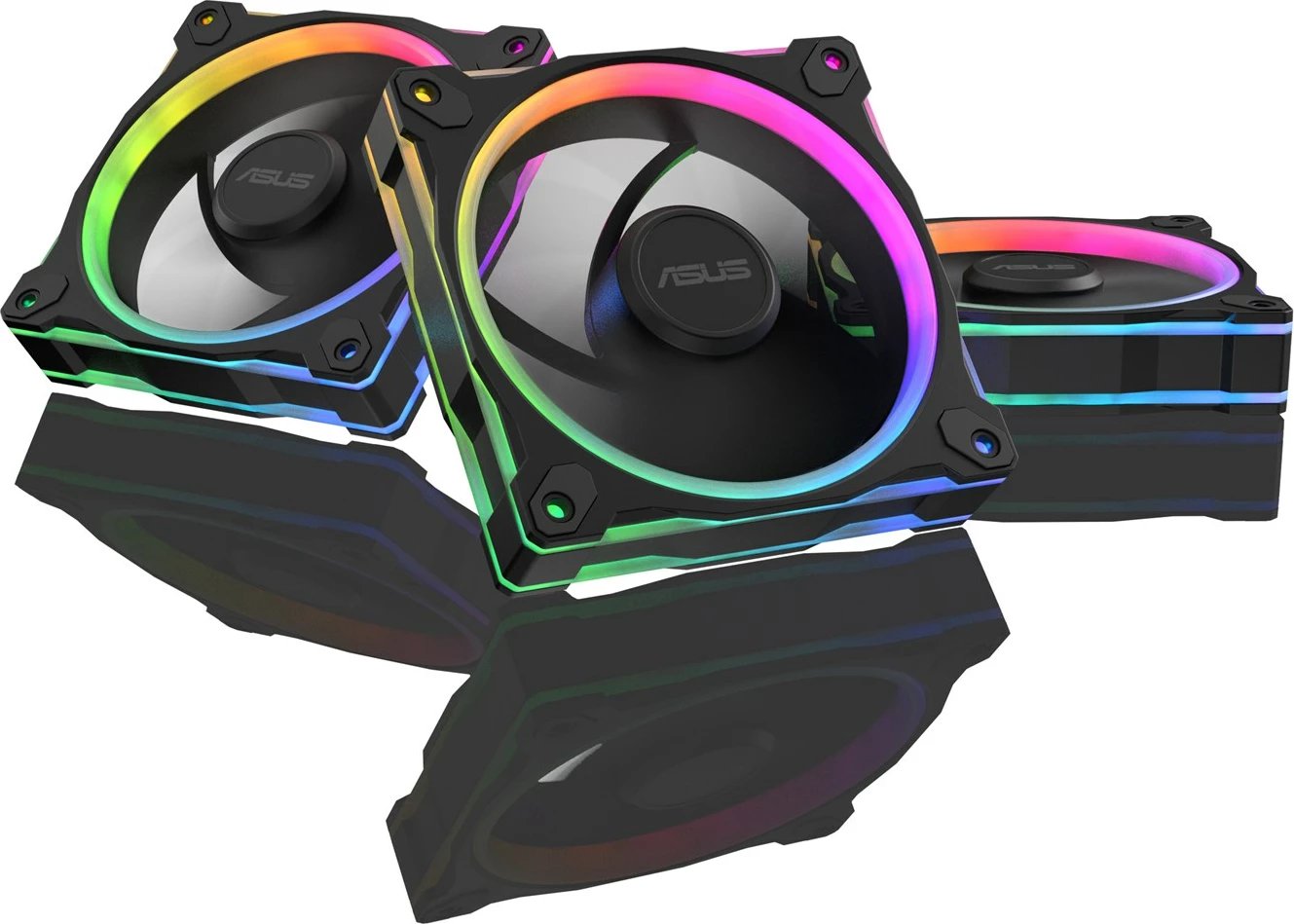 Set ventilatorë kasë ASUS Prime MR120 Fan ARGB Reverse, 12 cm, 3 copë, Zi