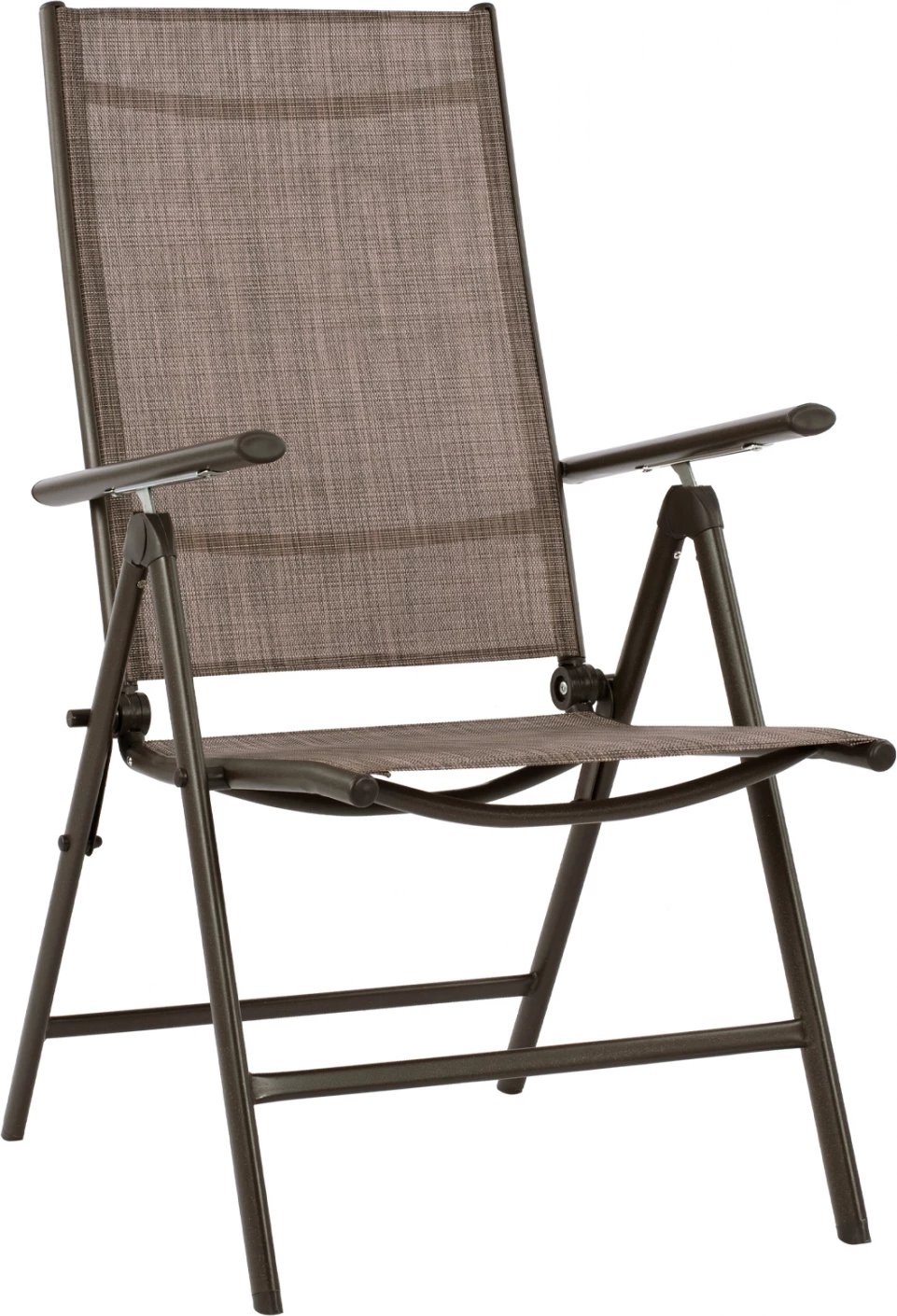 Karrige palosëse 7 vende, metalike, ngjyrë kafe me tekstilene kafe, FH5700.02, 55x70x103 cm, set prej 2 copë