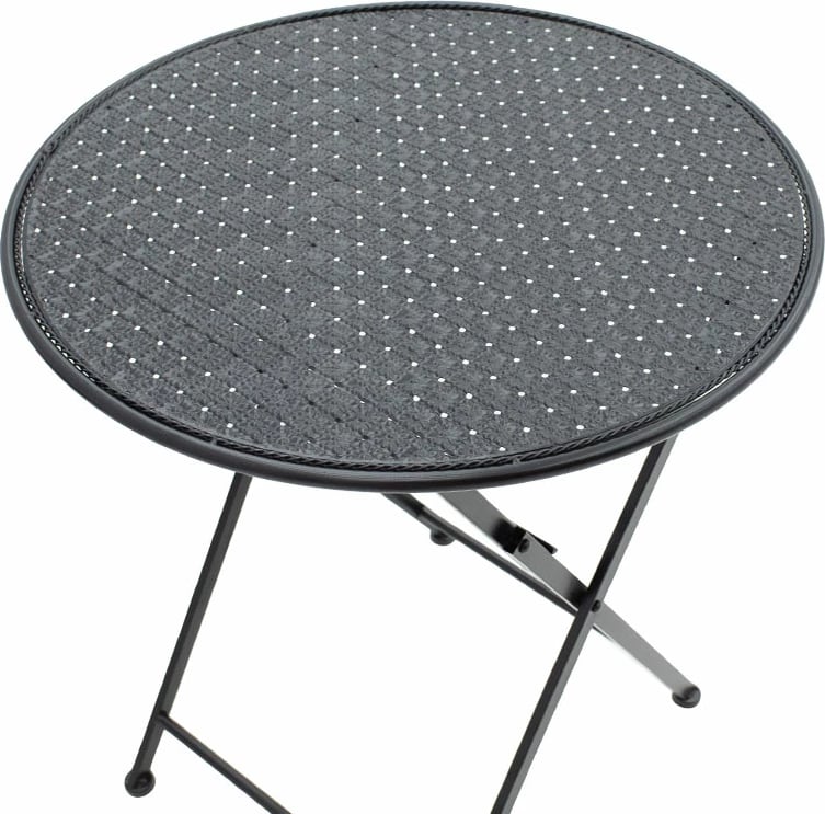 Tavolinë me karrige 3 copë Walen metal i zi