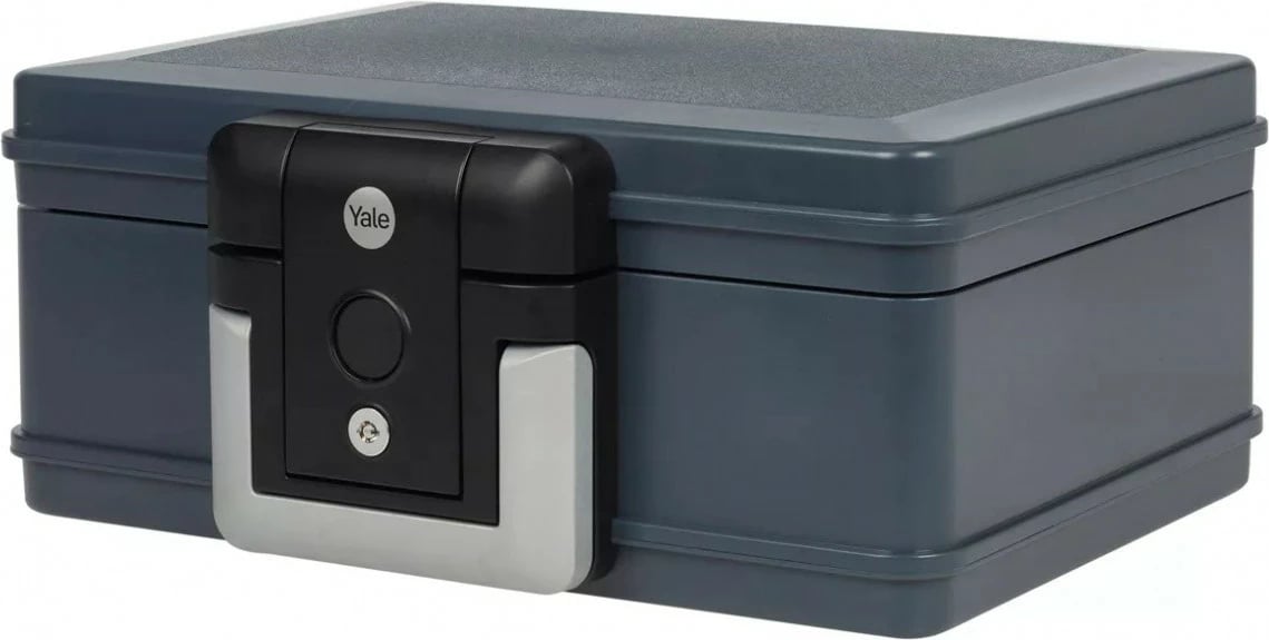 Kasafortë e vogël YALE HOME YFWC/154/KB1, rezistente ndaj zjarrit dhe ujit, 5L, e zezë/grafit/argjend Kasafortë e vogël YALE HOME YFWC/154/KB1, rezistente ndaj zjarrit dhe ujit, 5L, e zezë/grafit/argjend