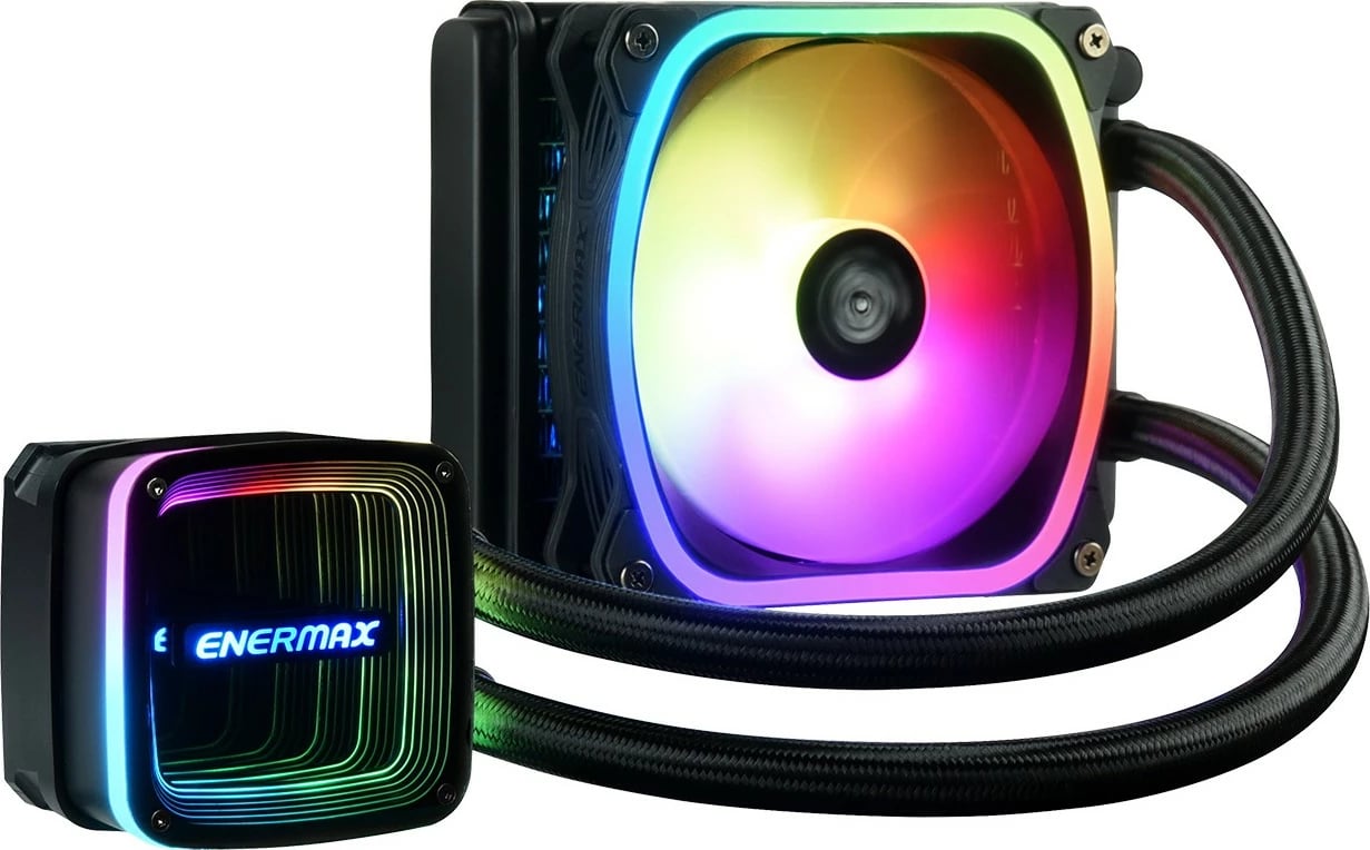 Ftohës uji Enermax Aquafusion ADV ELC-AQFA120-SQA, 120mm, RGB, i zi