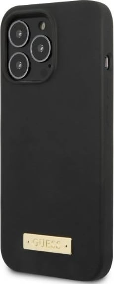 Mbështjellës Guess GUHMP13LSPLK për iPhone 13 Pro/13 6.1", silikon, MagSafe, zi